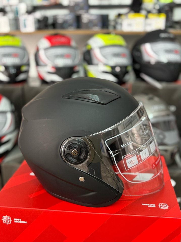 Diger Siyah Mat Biker Kask - Görsel 2