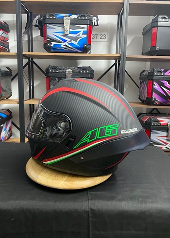 Koyu Siyah Baskılı Biker Motosiklet Kaskı - Görsel 2