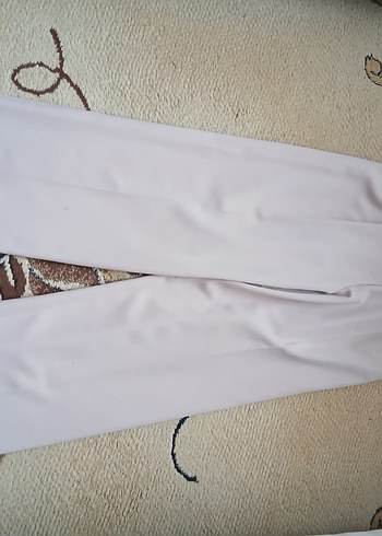 Bej Kadın Pilili Kumaş Pantolon - Görsel 4