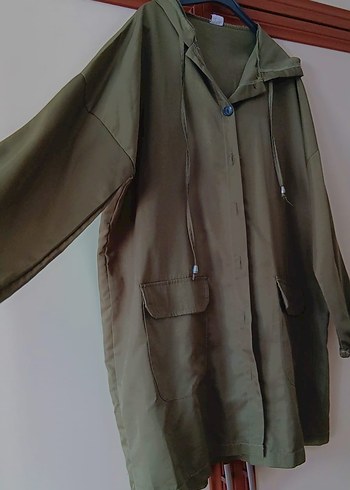 Kadın Haki Midi Yağmurluk - Görsel 3