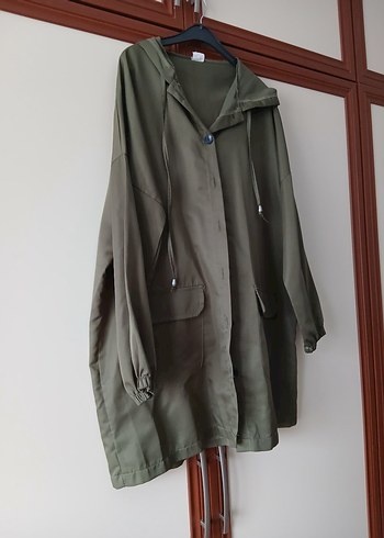 Kadın Haki Midi Yağmurluk - Görsel 2