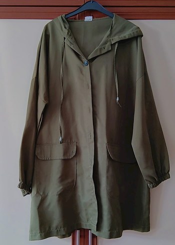 Kadın Haki Midi Yağmurluk - Görsel 4