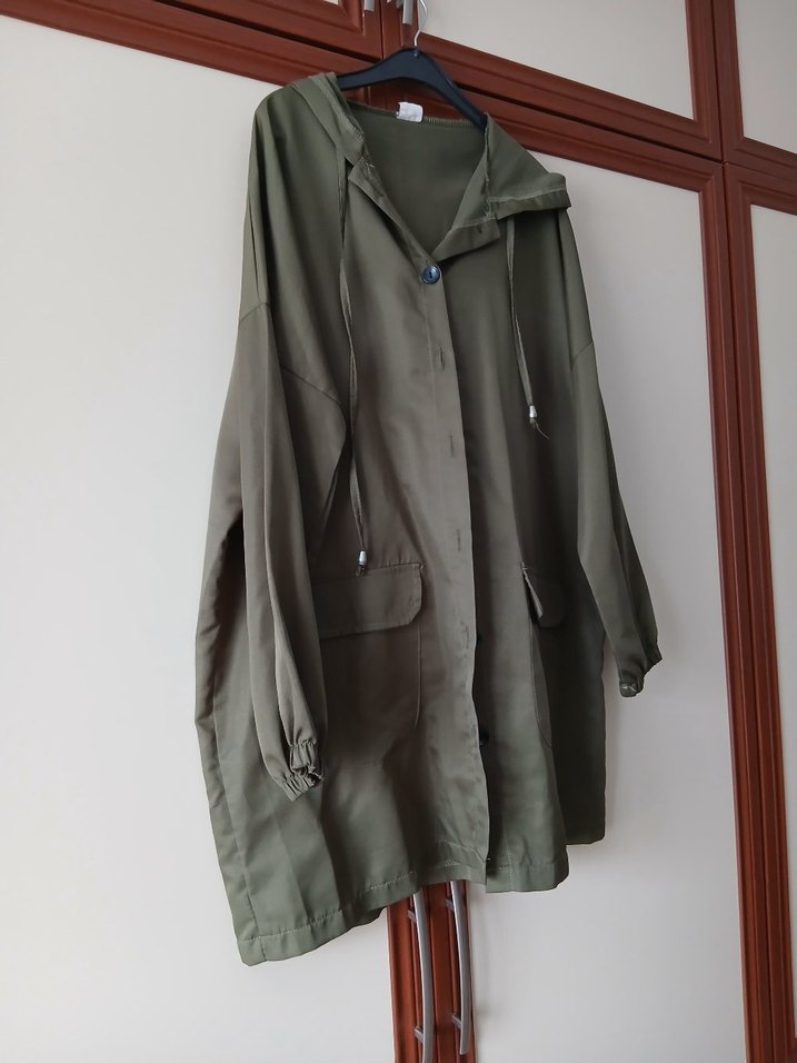 Kadın Haki Midi Yağmurluk - Görsel 2