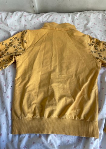 xs Beden sarı Renk Sarı Fermuarlı unisex Ceket