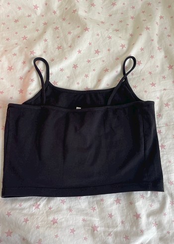 xs Beden siyah Renk Bohem Siyah Baskılı İnce Askılı Kız crop