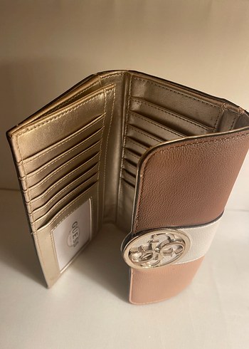 Pembe ve kahve Renkli Kadın Deri Cüzdan - Görsel 4