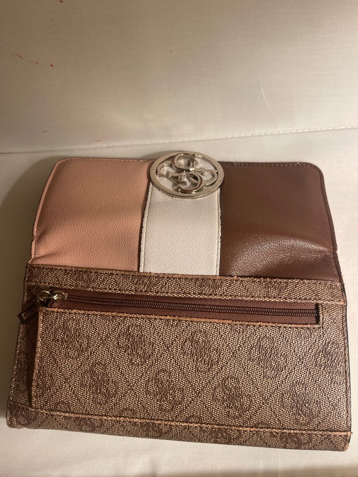 Pembe ve kahve Renkli Kadın Deri Cüzdan - Görsel 2