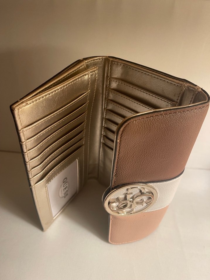 Pembe ve kahve Renkli Kadın Deri Cüzdan - Görsel 4