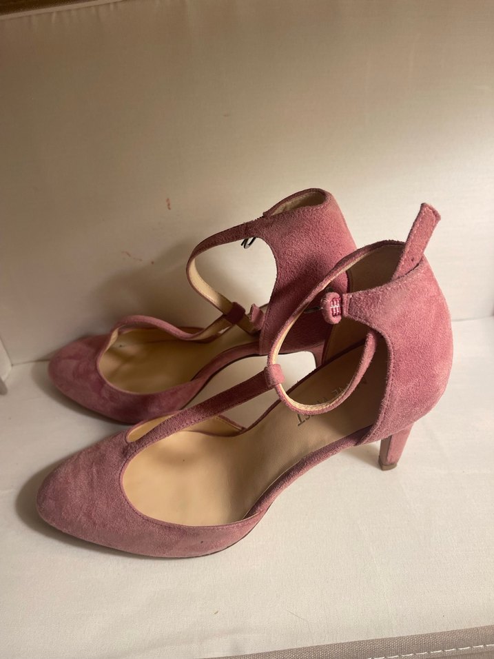 Gül kurusu renkli Süet Tokalı İnce Topuklu Kadın Ayakkabı - Görsel 2