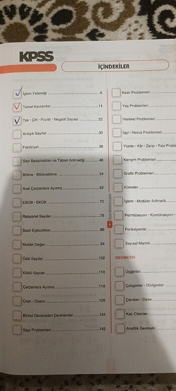 Matematik benim hocam soru bankası