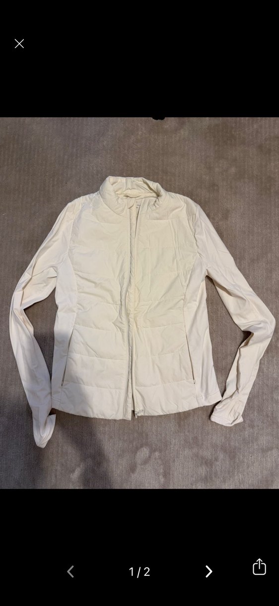Oysho Beyaz Yüksek Yakalı Kadın Spor Ceket - Görsel 4
