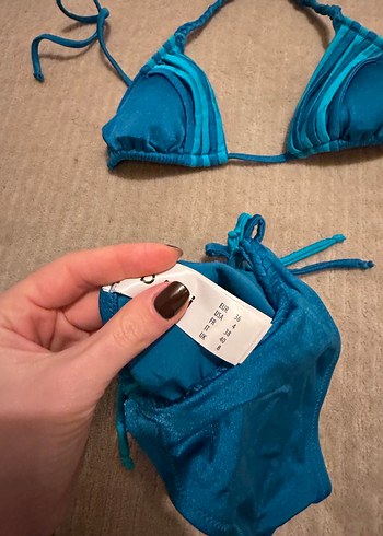 Mavi Strappy Kadın Bikini Takımı - Görsel 2