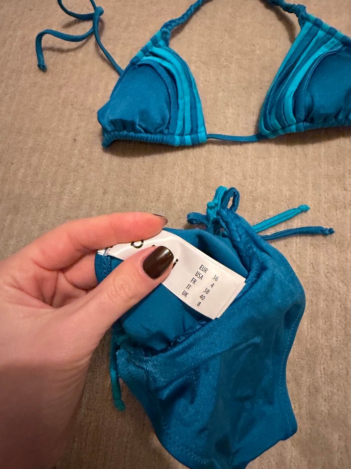 Mavi Strappy Kadın Bikini Takımı - Görsel 2