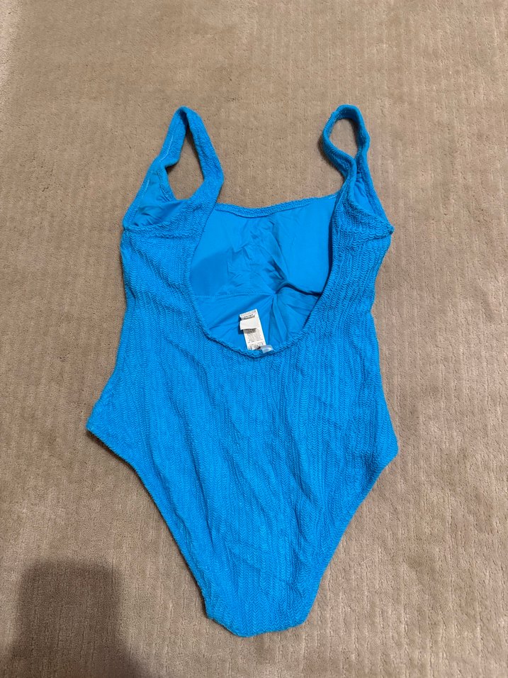 Mavi İnce Askılı Kadın Mayo - Görsel 3