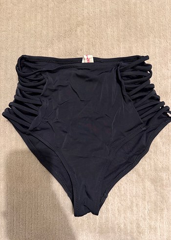 Siyah Strappy Kadın Bikini Altı - Görsel 2