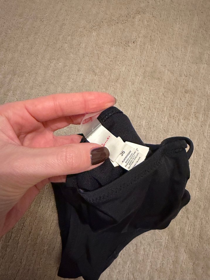 Siyah Strappy Kadın Bikini Altı - Görsel 3