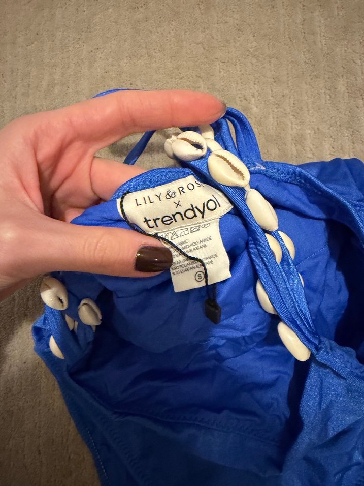 Mavi Strappy Kadın Mayo - Görsel 2