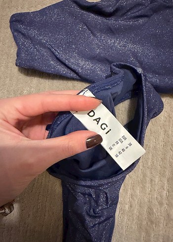 Fırfırlı Koyu Mavi Mini Bikini - Görsel 2