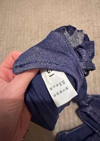 Fırfırlı Koyu Mavi Mini Bikini - Görsel 3