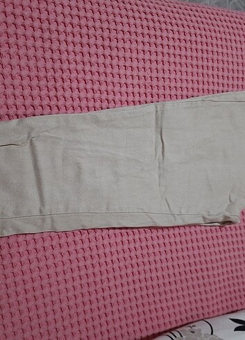 Krem paça yırtık kot pantolon - Görsel 6