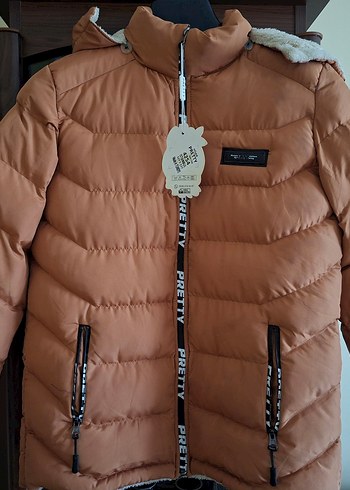 Kahverengi Fermuarlı Kadın Kışlık Mont - Görsel 2