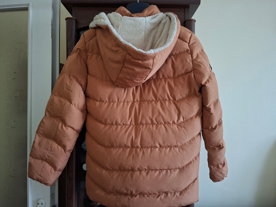 Kahverengi Fermuarlı Kadın Kışlık Mont - Görsel 5