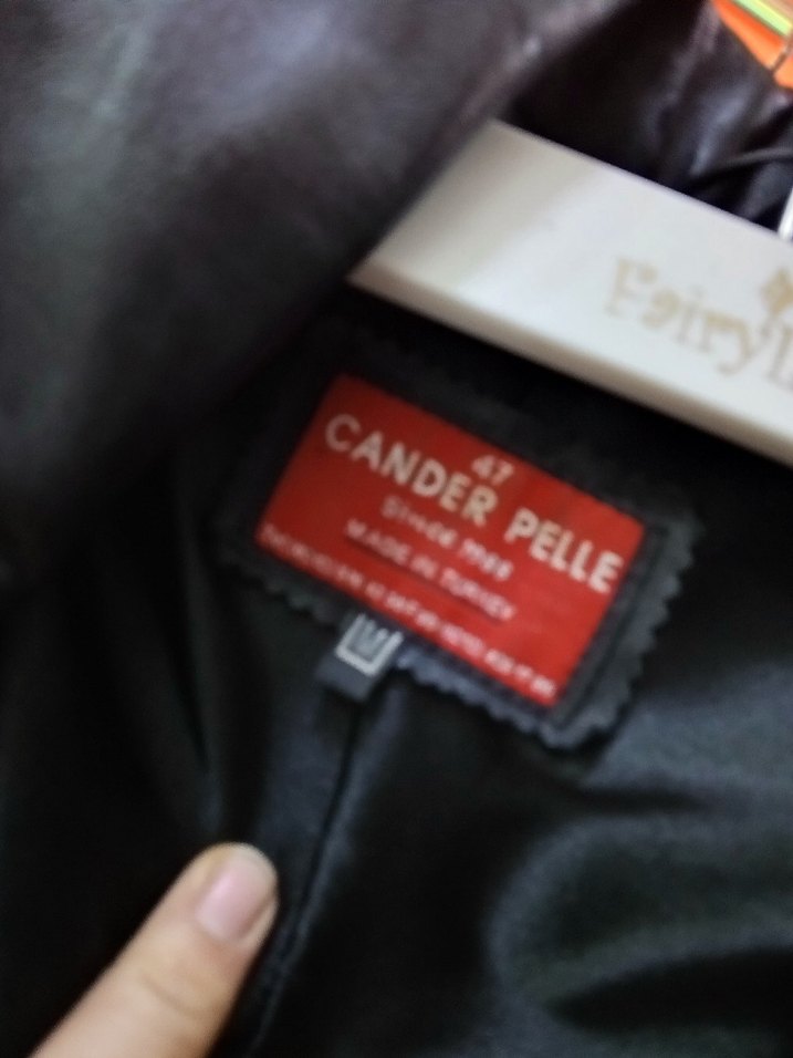 Düğmeli siyah Kadın Deri Biker Ceket - Görsel 2