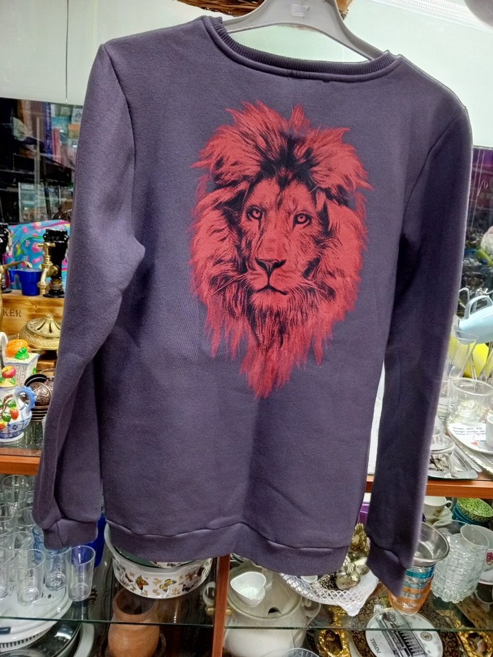 siyah Baskılı Erkek Sweatshirt - Görsel 3