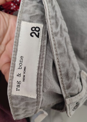 Rag & Bone Gri Dugmeli Rahat Kesim Kot Pantolon