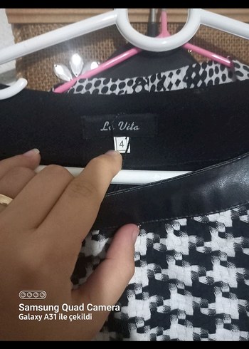 Siyah Midi Kadın Tunik Kemerli - Görsel 5