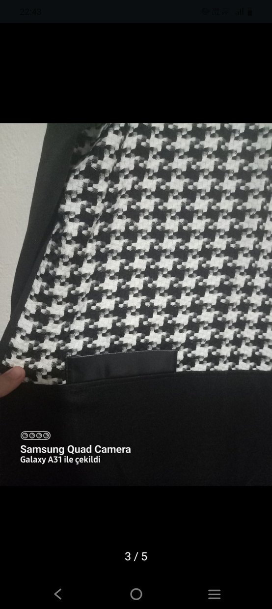 Siyah Midi Kadın Tunik Kemerli - Görsel 3