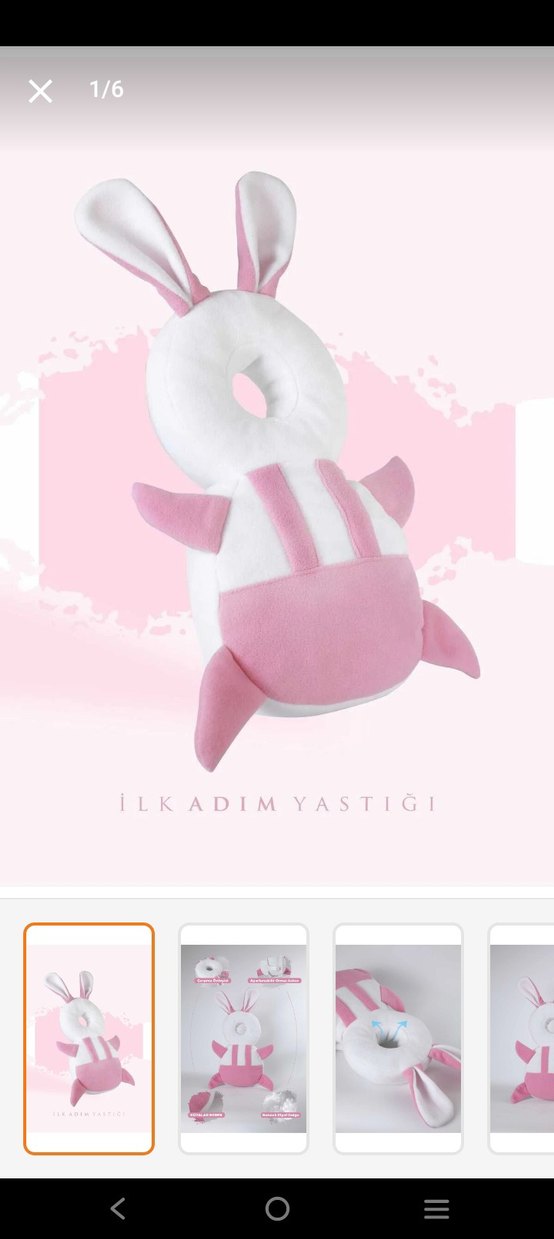 Pembe Tavşan Figürlü Peluş Oyuncak - Görsel 2