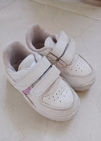 Kız Çocuk Beyaz Cırt Cırtlı Spor Ayakkabı - Görsel 2