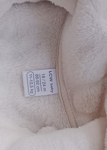 Kız Çocuk Beyaz Kürklü Polar Mont - Görsel 3