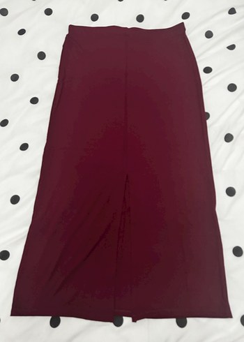 Stradivarius Etiketli Bordo Uzun Etek - Görsel 8