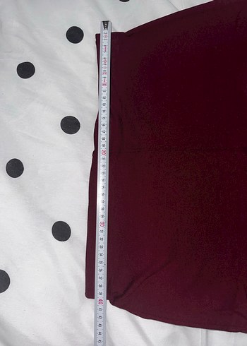 Stradivarius Etiketli Bordo Uzun Etek - Görsel 16