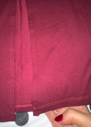 Stradivarius Etiketli Bordo Uzun Etek - Görsel 11