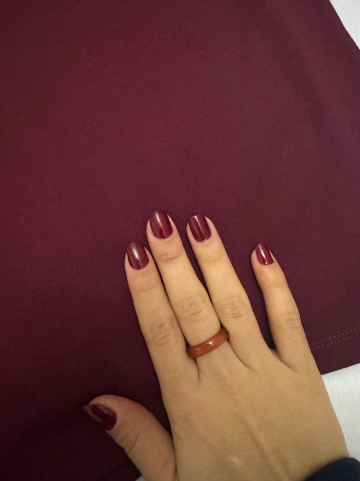 Stradivarius Etiketli Bordo Uzun Etek - Görsel 4