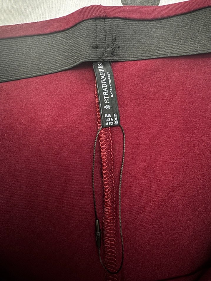 Stradivarius Etiketli Bordo Uzun Etek - Görsel 5