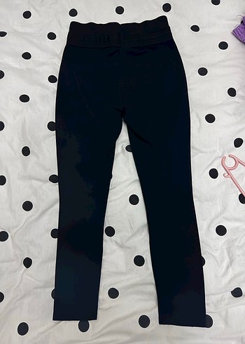 Kadın Siyah Uzun Korse Kemerli Tayt - Görsel 10