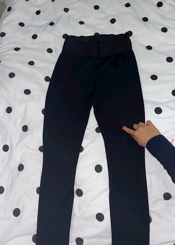 Kadın Siyah Uzun Korse Kemerli Tayt - Görsel 4