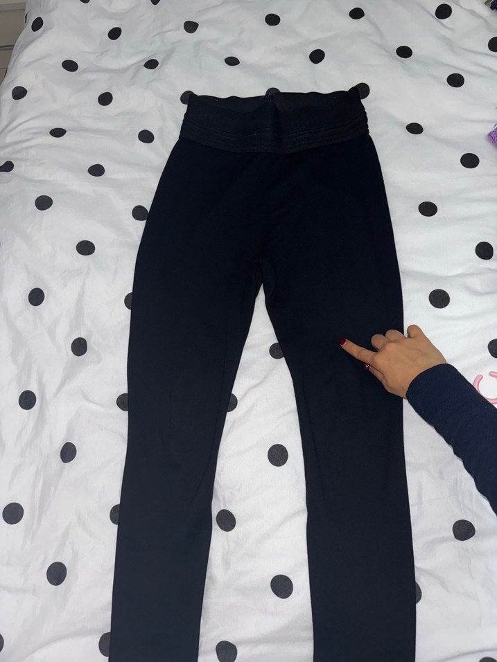 Kadın Siyah Uzun Korse Kemerli Tayt - Görsel 4