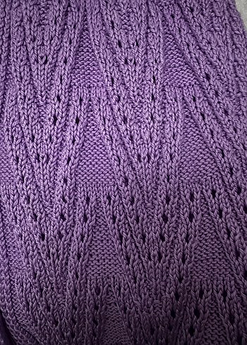 Mor Örgü V Yaka Kadın Yelek - Görsel 5