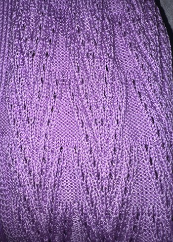 Mor Örgü V Yaka Kadın Yelek - Görsel 6