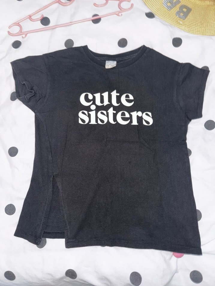 Zara Kız Çocuk Siyah Baskılı Kısa Kollu Tişört - Görsel 3