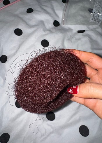 Bordo Yün Kadın Saç Aksesuarı Velcro - Görsel 4