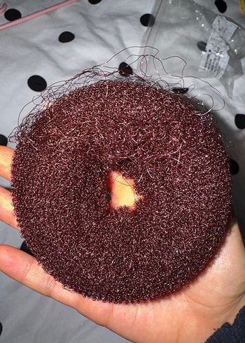 Bordo Yün Kadın Saç Aksesuarı Velcro - Görsel 6