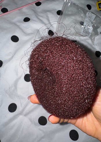 Bordo Yün Kadın Saç Aksesuarı Velcro - Görsel 5