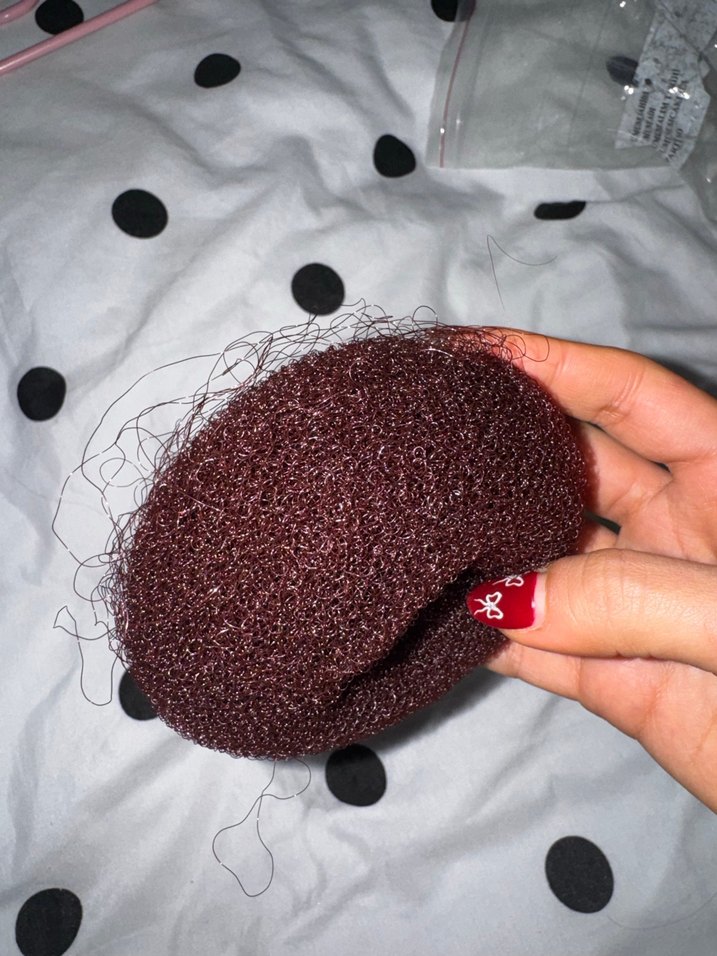 Bordo Yün Kadın Saç Aksesuarı Velcro - Görsel 4