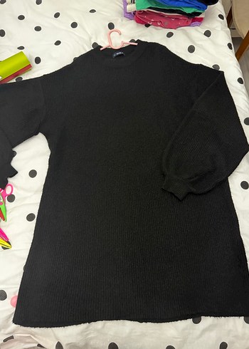 Dilvin Siyah Balon Kollu Salaş Elbise - Görsel 9